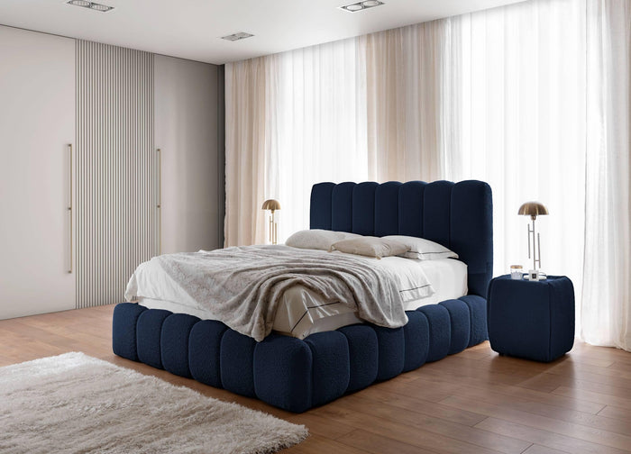 by fonQ Dawn Bedframe met Opbergruimte - 180 x 200 cm - Donkerblauw