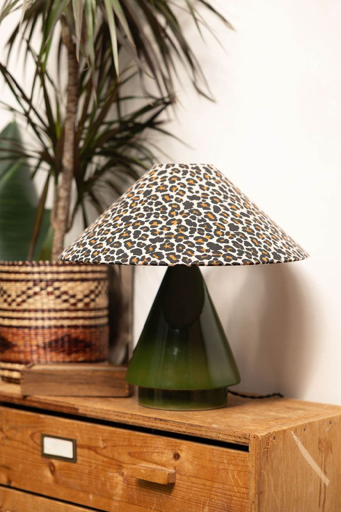 Sissy-Boy Groene tafellamp met leopard print