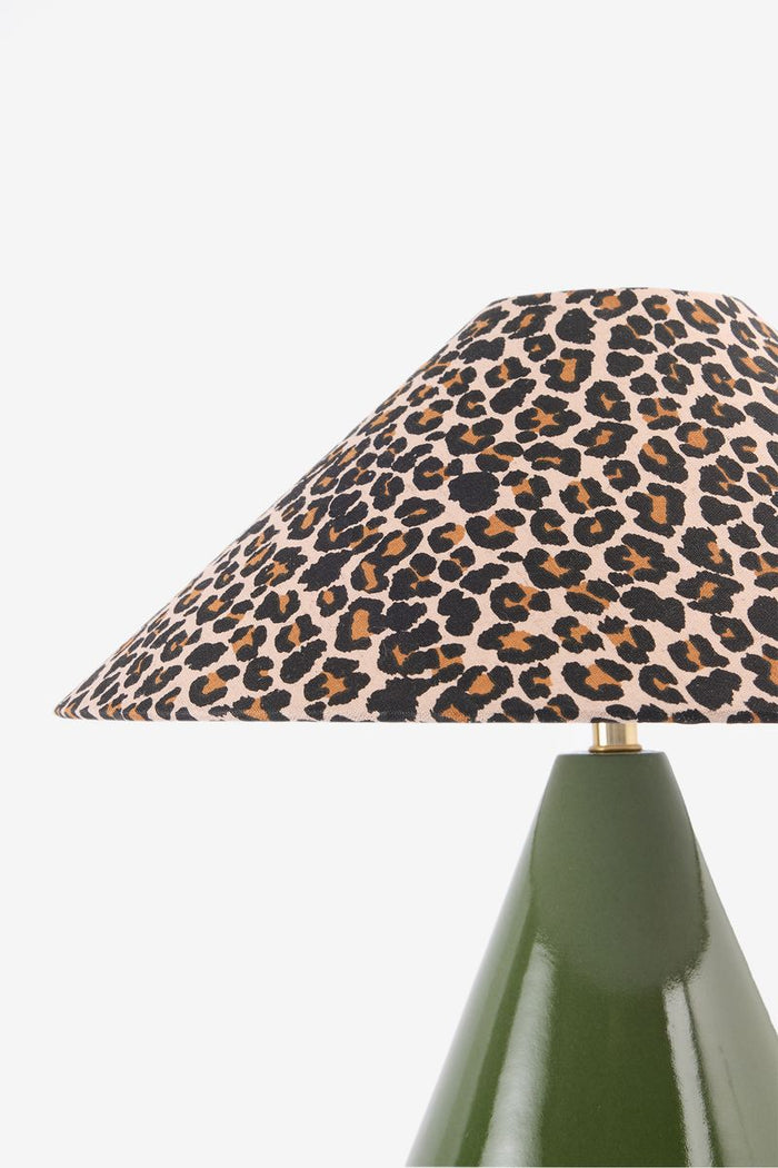 Sissy-Boy Groene tafellamp met leopard print
