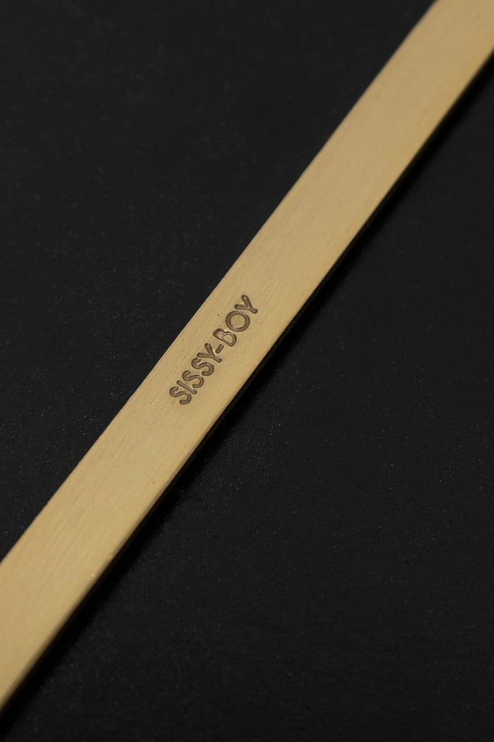 Sissy-Boy Grote goudkleurige hangspiegel met brass omlijsting