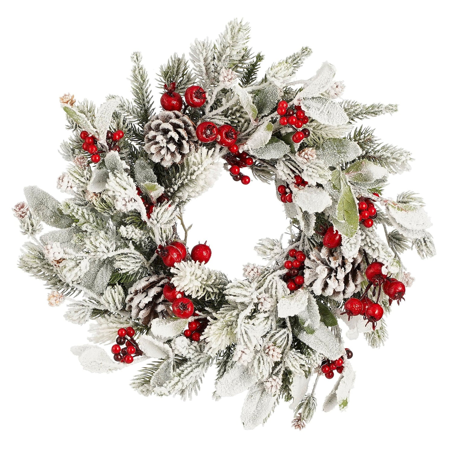 House of Seasons Belfort Kerstkrans - Ø30 cm - Groen