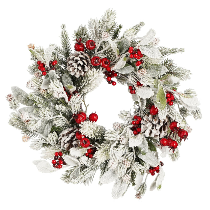 House of Seasons Belfort Kerstkrans - Ø30 cm - Groen