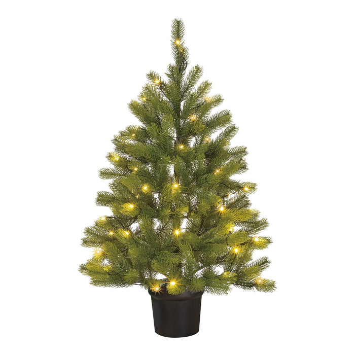 Black Box Trees Nigata Kunstkerstboom in Pot met LED - H90 x Ø55 cm