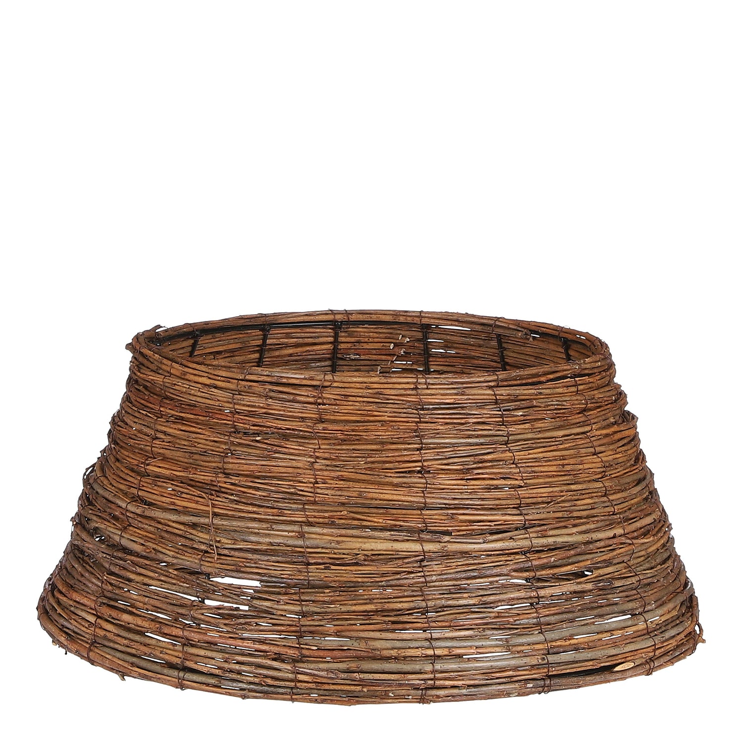 House of Seasons Kerstboommand - H21 x Ø50 cm - Wilgentakken - Bruin