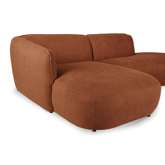 by fonQ Soft Ottomane Bank Rechts - Micro Chenille - Terra