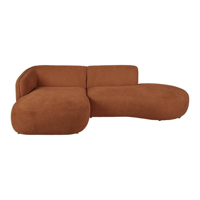 by fonQ Soft Ottomane Bank Rechts - Micro Chenille - Terra