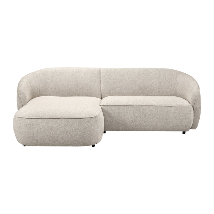 by fonQ Chubby Hoekbank met Chaise Longue Links - Naturel Melange