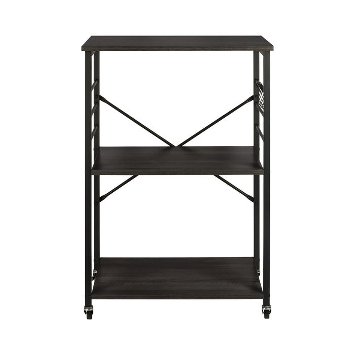 ERRO Serveerwagen - keukentrolley - 60x40x89 cm - zwart