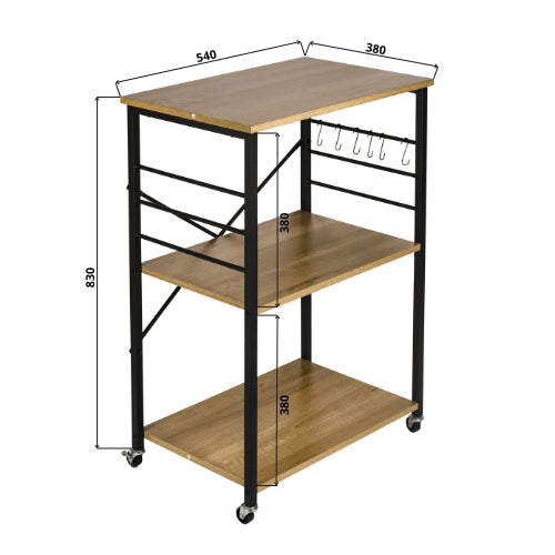 ERRO Serveerwagen - keukentrolley - 60x40x89 cm