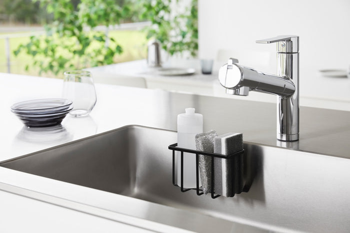 Yamazaki Zelfklevend Gootsteen|Wastafel Mandje - S - Tower - Zwart