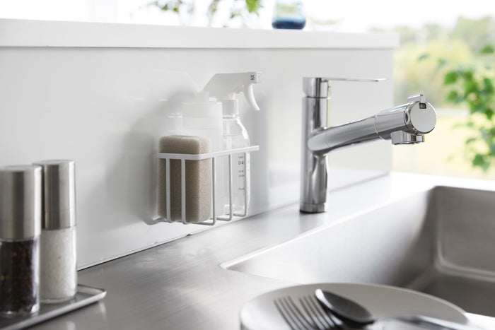 Yamazaki Zelfklevend Gootsteen|Wastafel Mandje - S - Tower - Wit