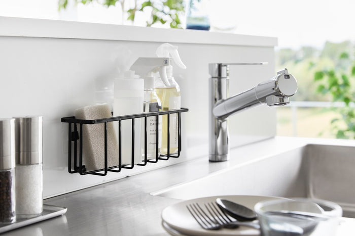 Yamazaki Zelfklevend Gootsteen|Wastafel Mandje - L - Tower - Zwart