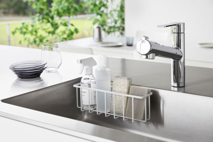 Yamazaki Zelfklevend Gootsteen|Wastafel Mandje - L - Tower - Wit