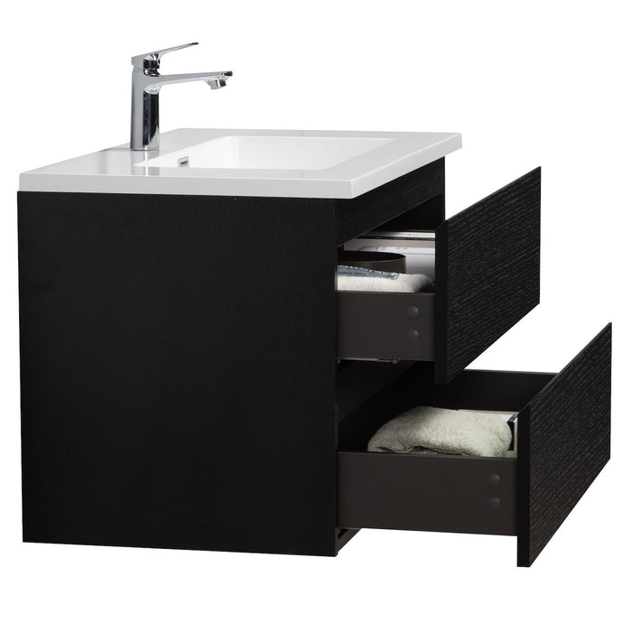 Badplaats Badkamermeubel Set Angela 80cm - Zwart Houtnerf