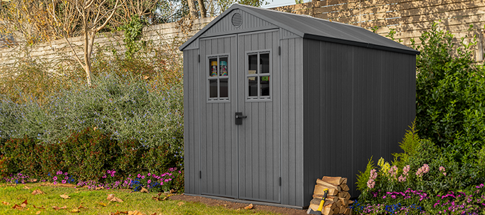 Keter Darwin 68 Tuinhuis - dubbele deuren + ramen - 190x244x221