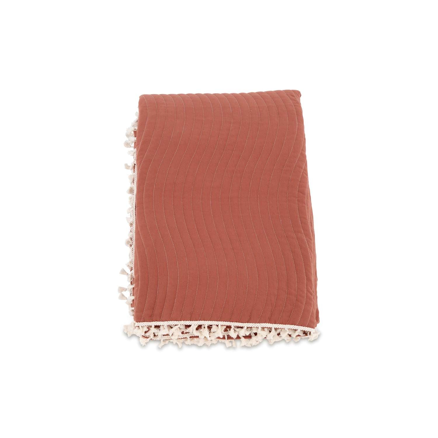 Venture Home Lias Beddengoed 260x260x0,5 - Roestig Rood