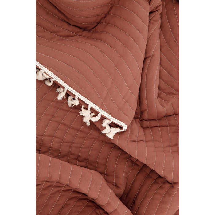 Venture Home Lias Beddengoed 260x260x0,5 - Roestig Rood