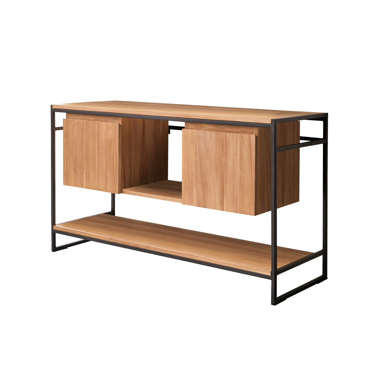 Tikamoon - Michal - Massief teakhouten en metalen badmeubel 140 cm