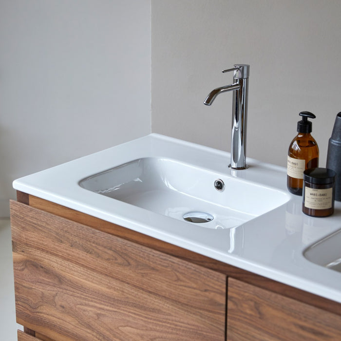 Tikamoon - Edgar - Badkamermeubel van massief walnoothout 120 cm