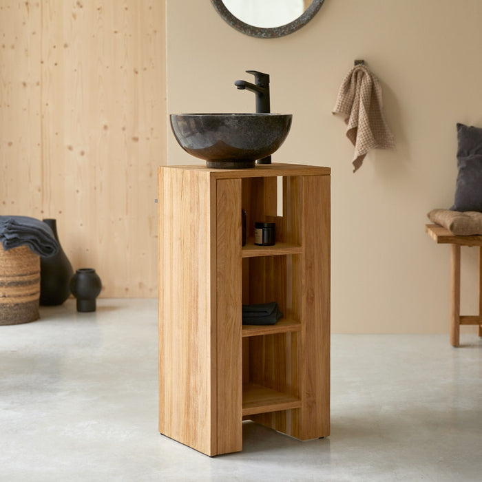 Tikamoon - Stelle - Massief teakhouten badmeubel links