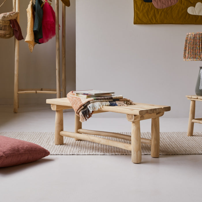 Tikamoon - Kilim - Massief teakhouten decoratief kinderbankje