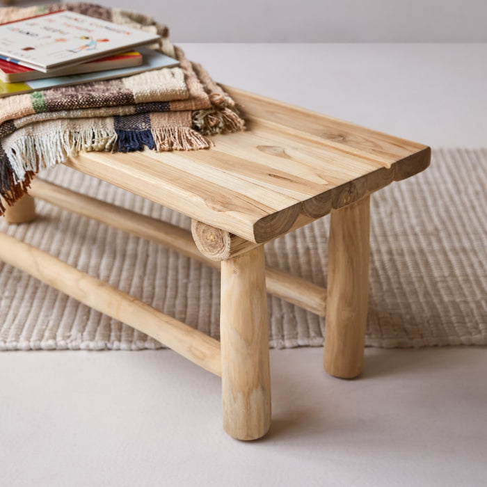 Tikamoon - Kilim - Massief teakhouten decoratief kinderbankje