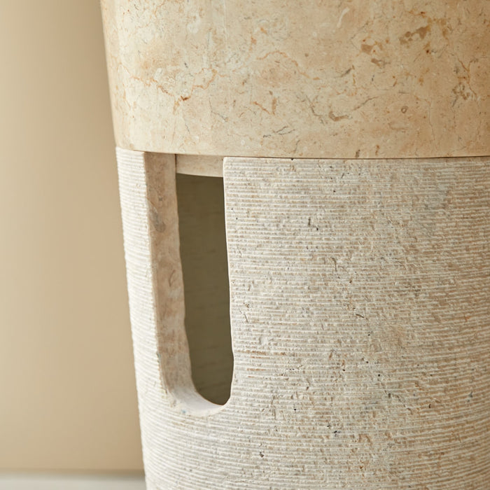 Tikamoon - Koni - Staande marmeren wastafel cream