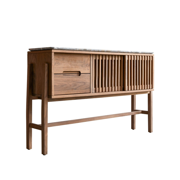 Tikamoon - Isaure - Dressoir van massief notenhout en premium terrazzo