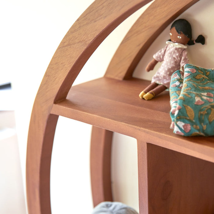 Tikamoon - Ying Yang - Wandplank voor kinderkamer van massief teakhout