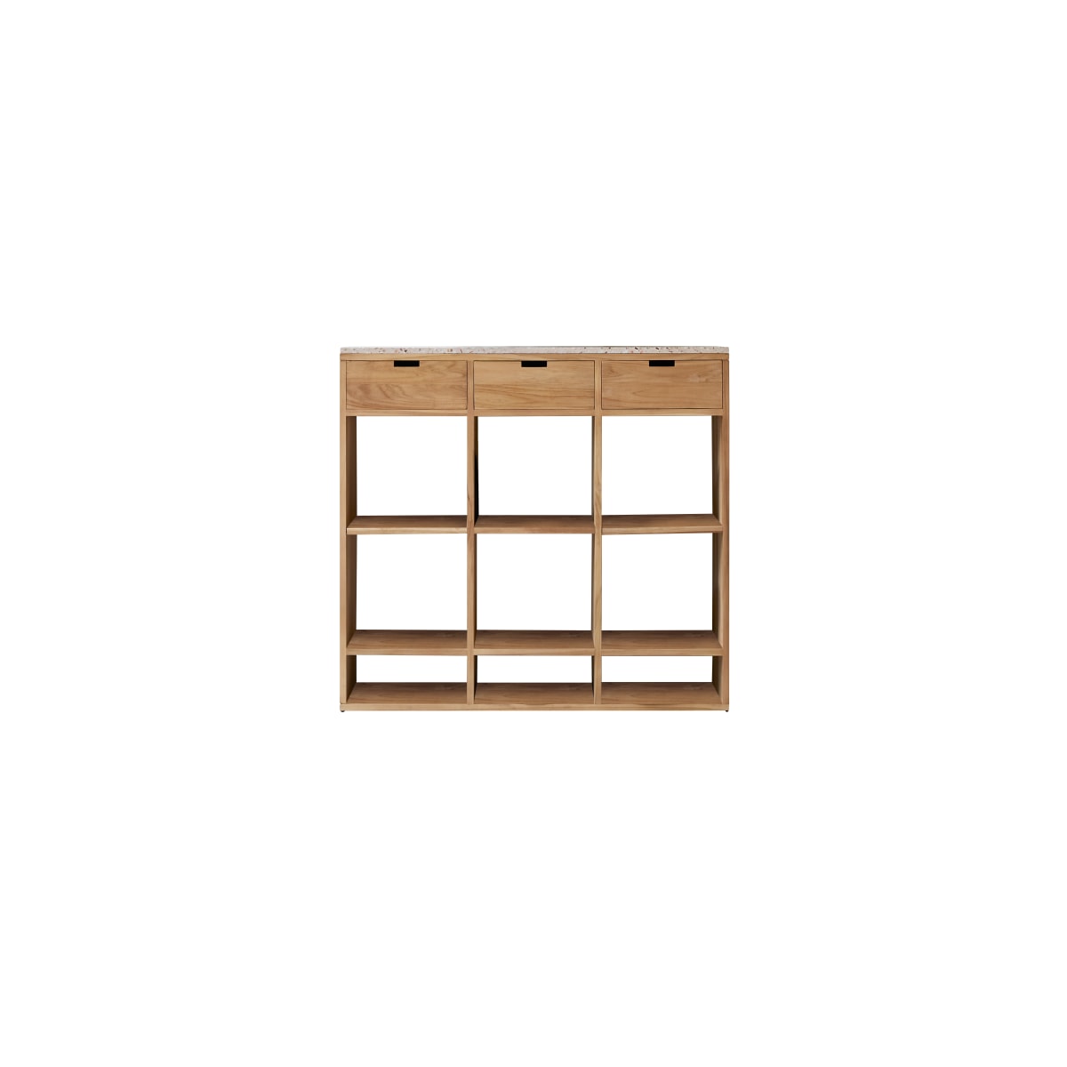 Tikamoon - Miho - Teak en premium terrazzo Pink bijzettafel