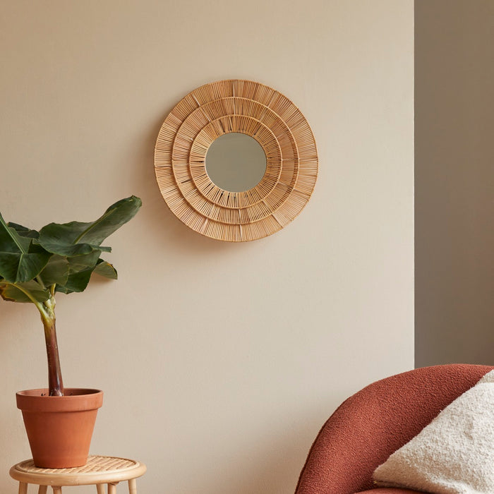 Tikamoon - Spiegel van natuurvezel 50 cm Alan