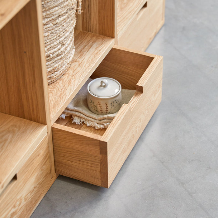 Tikamoon - Miho - Dressoir in eiken en roze premium terrazzo