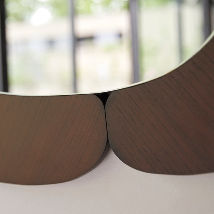 Tikamoon - Eda - Ovale spiegel in donker mindihout 75 x 115 cm