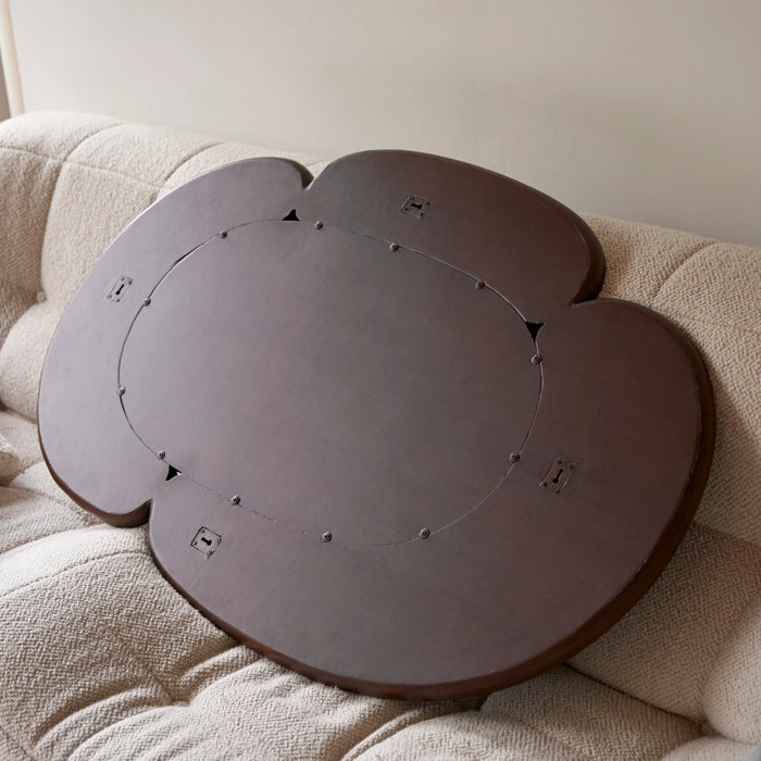 Tikamoon - Eda - Ovale spiegel in donker mindihout 75 x 115 cm