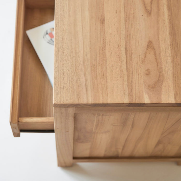 Tikamoon - Eden - Kinderbureau van massief teak met opbergkastje