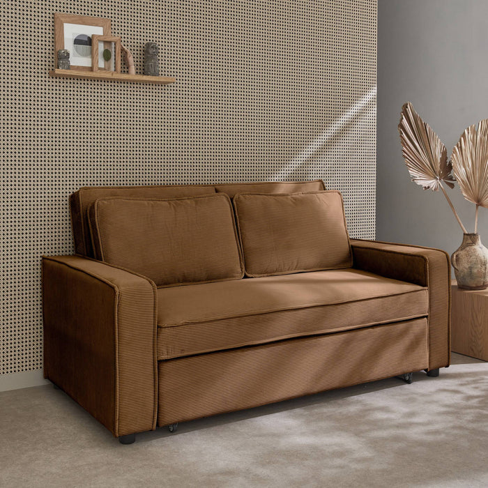 sweeek - 3-zits velours slaapbank B 172,5 x D 91,5 x 88,5cm