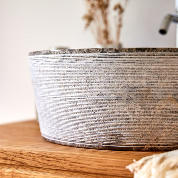 Tikamoon - Exo Stri - Marmeren wastafel grey