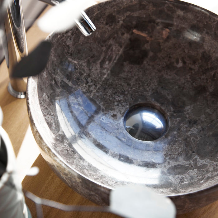 Tikamoon - Pia - Marmeren wastafel light grey