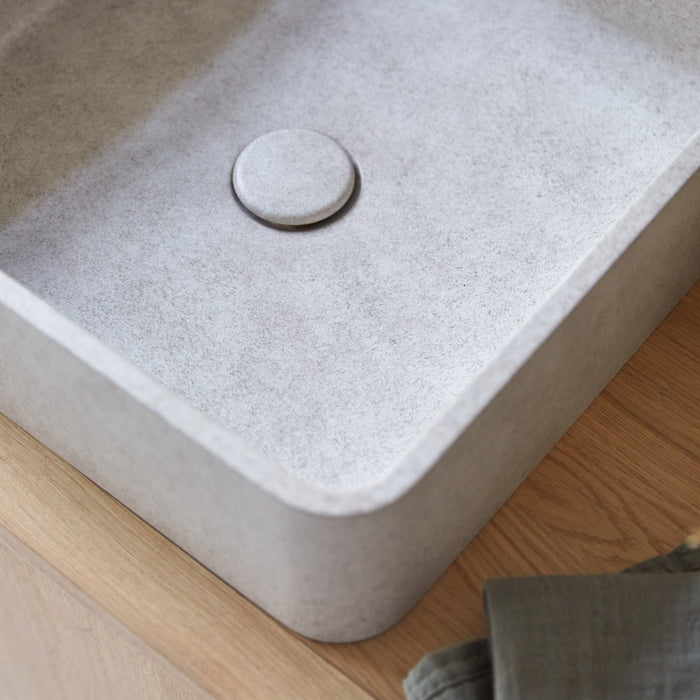 Tikamoon - Thaïs - Vierkante wastafel grijs beton