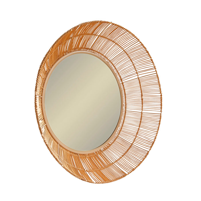 Tikamoon - Ronde spiegel van natuurvezel 60 cm Rosie