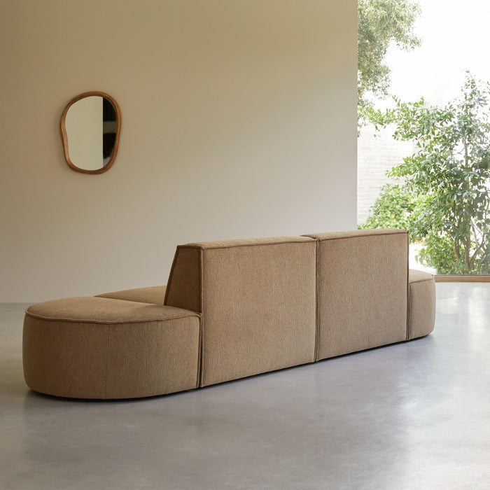 Tikamoon - Modulaire 2-zitsofa Dario in camelkleurige stof