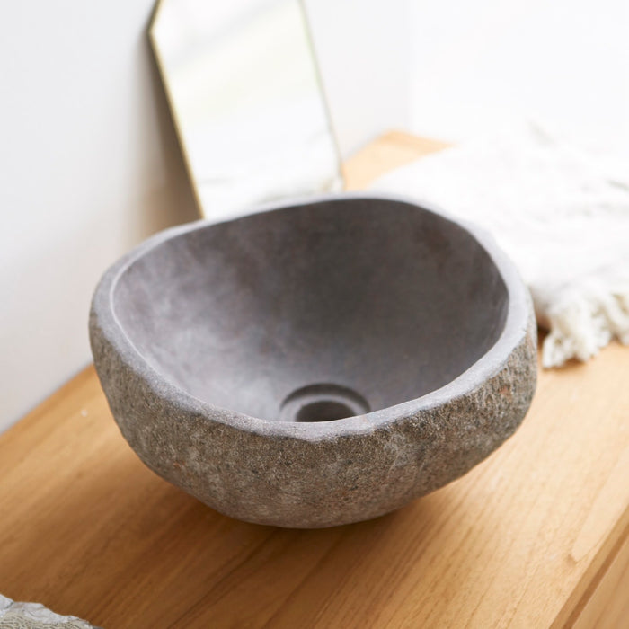 Tikamoon - Nobu - Handwastafel van riviersteen