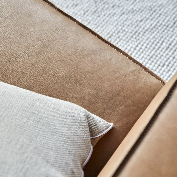 Tikamoon - Cobbelwood - massief eiken en Cheyenne lederen bank