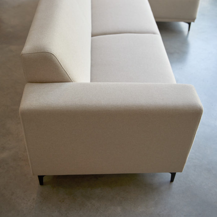 Tikamoon - Lars - Hoekbank rechts in ecru stof 300 x 150 cm