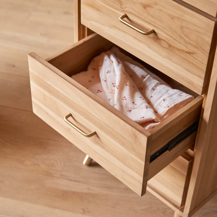 Tikamoon - Kort - Kindercommode van massief teakhout