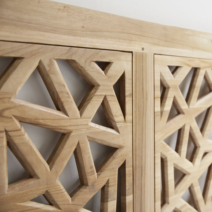 Tikamoon - Gentong - Hoofdbord van massief teakhout 210 cm