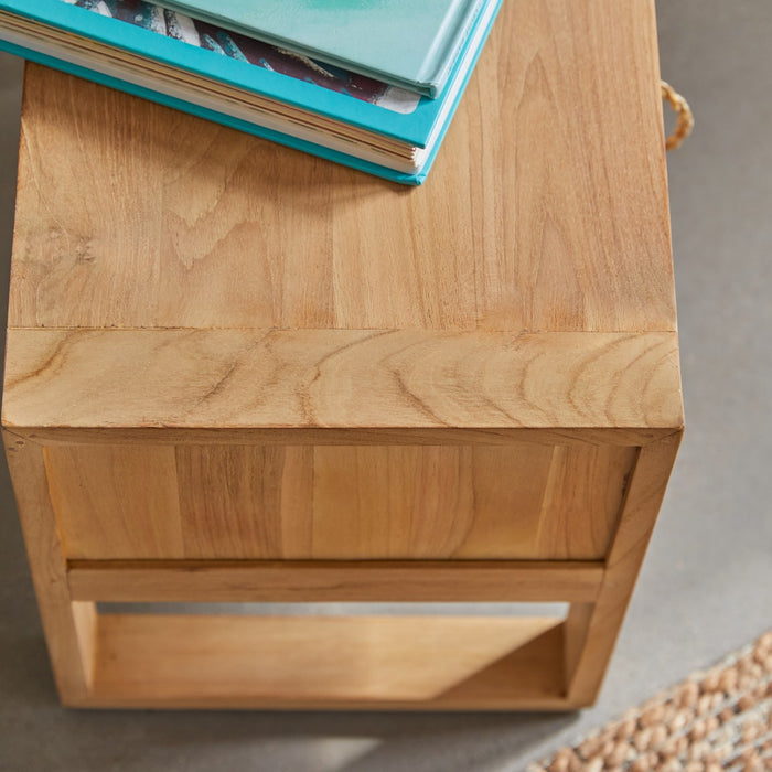 Tikamoon - Minimalys - Nachtkastje voor kinderen van massief teakhout