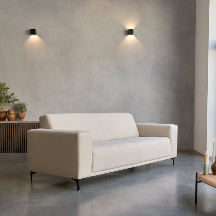 Tikamoon - Lars - Stoffen driezitsbank, ecru