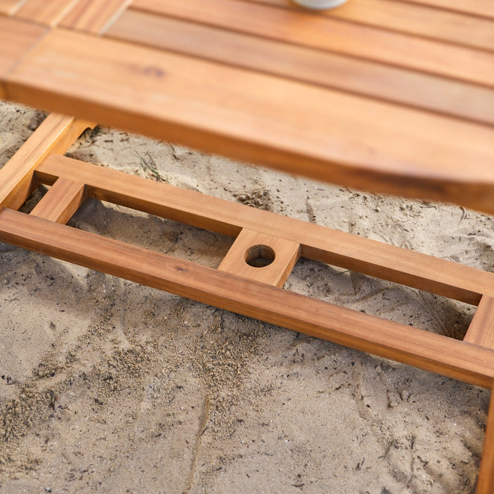 Tikamoon - Capri - Ovale tuinset in massief acaciahout met 6 stoelen