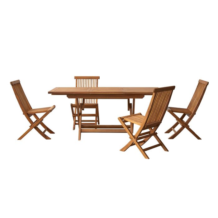 Tikamoon - Capri - Massief acaciahouten tuinset 4 stoelen